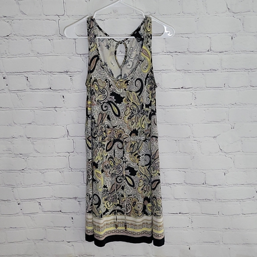 H&M Multi Color Dress with Waist Tie